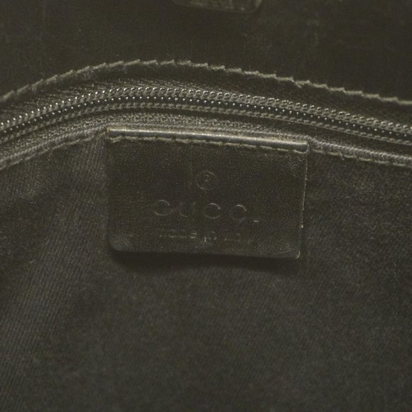 GUCCIAuth 91762 Women's GG Canvas Shoulder Bag Black - Picture 5 of 10